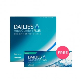 Dailies AquaComfort Plus  90 pk - Get Pack Of 30 Free